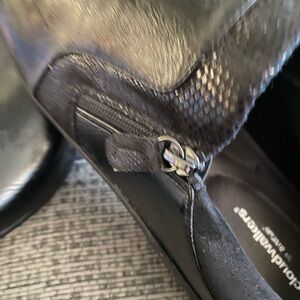 Cloudwalkers Black Textured Ankle Boots